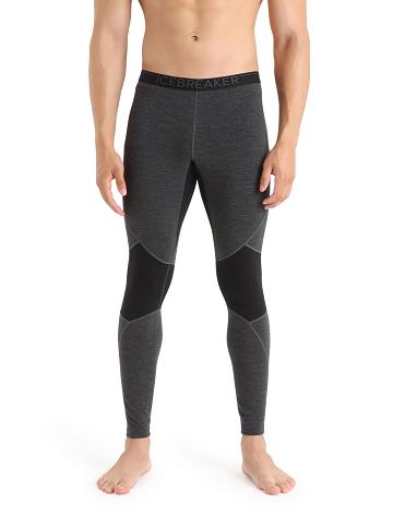 Jet Heather / Black Icebreaker BodyfitZone™ Merino 260 Zone Thermal Men's Leggings | AU 1138CTVE